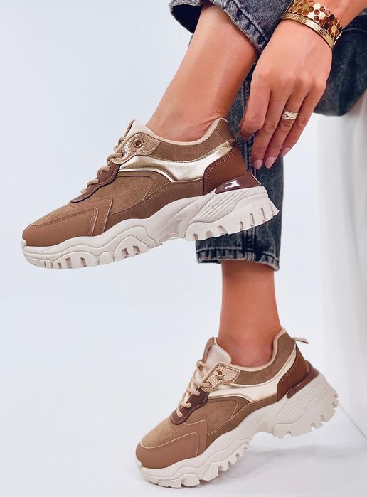 Sneakersy Damskie Bolms Khaki