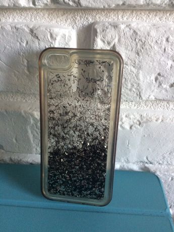 Case do iPhone 5s z pływającym brokatem