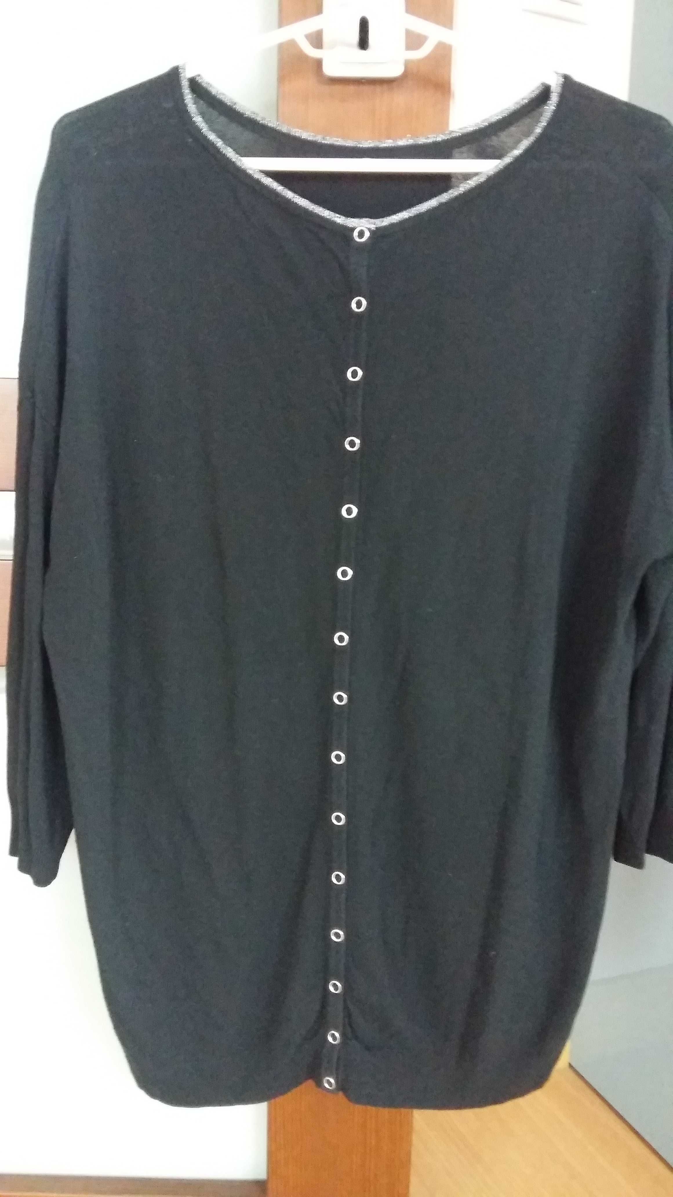 Sweter r.46 3XL na guziki elegancki,