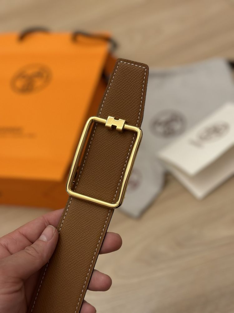 Шкіряний пояс Hermes