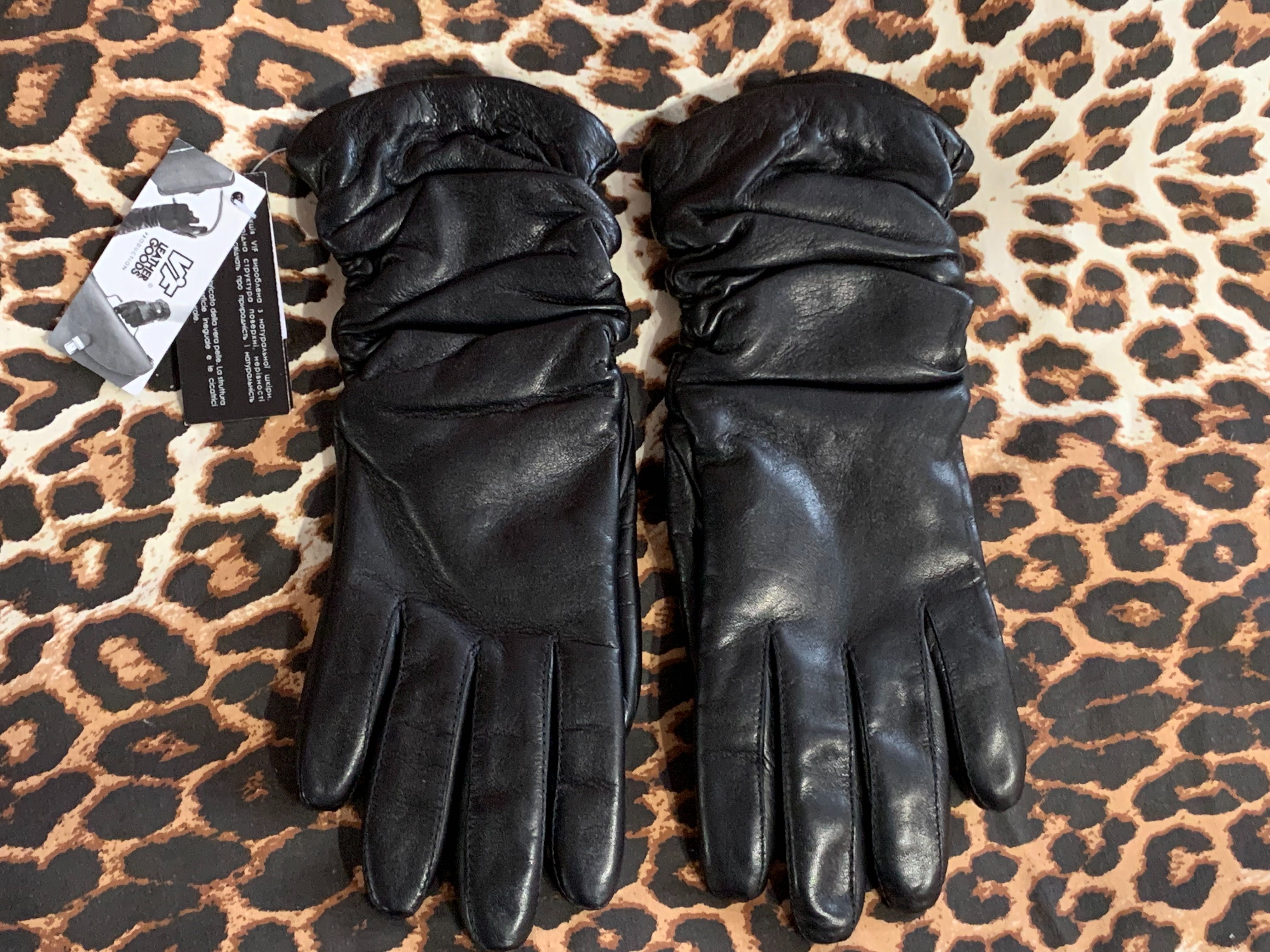 Новые VIF Leather Goods р. 6,0 100% кожаные/шерсть женские перчатки