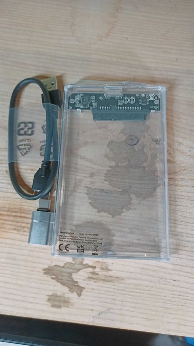2,5-дюймовий прозорий корпус жорсткого диска USB 3.0 коробочка