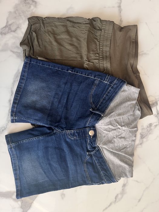 Paka ubrań ciążowych, głównie spodnie