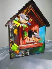 Ключница -домик Птички-невелички,настенная вешалка в прихожую,детскую