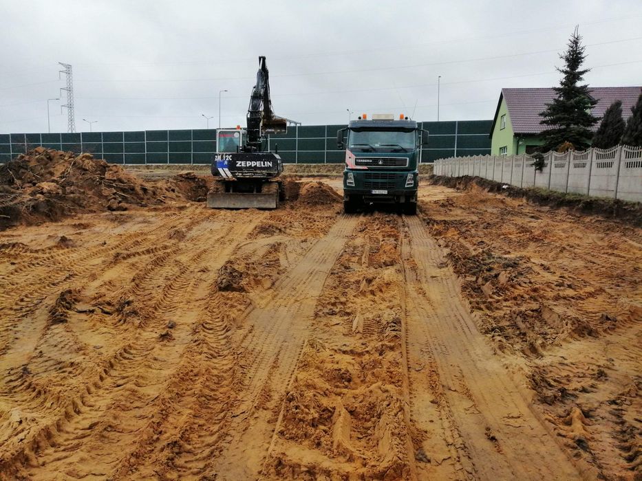 Usługi koparką kołową, usługi transportowe Wyburzenia