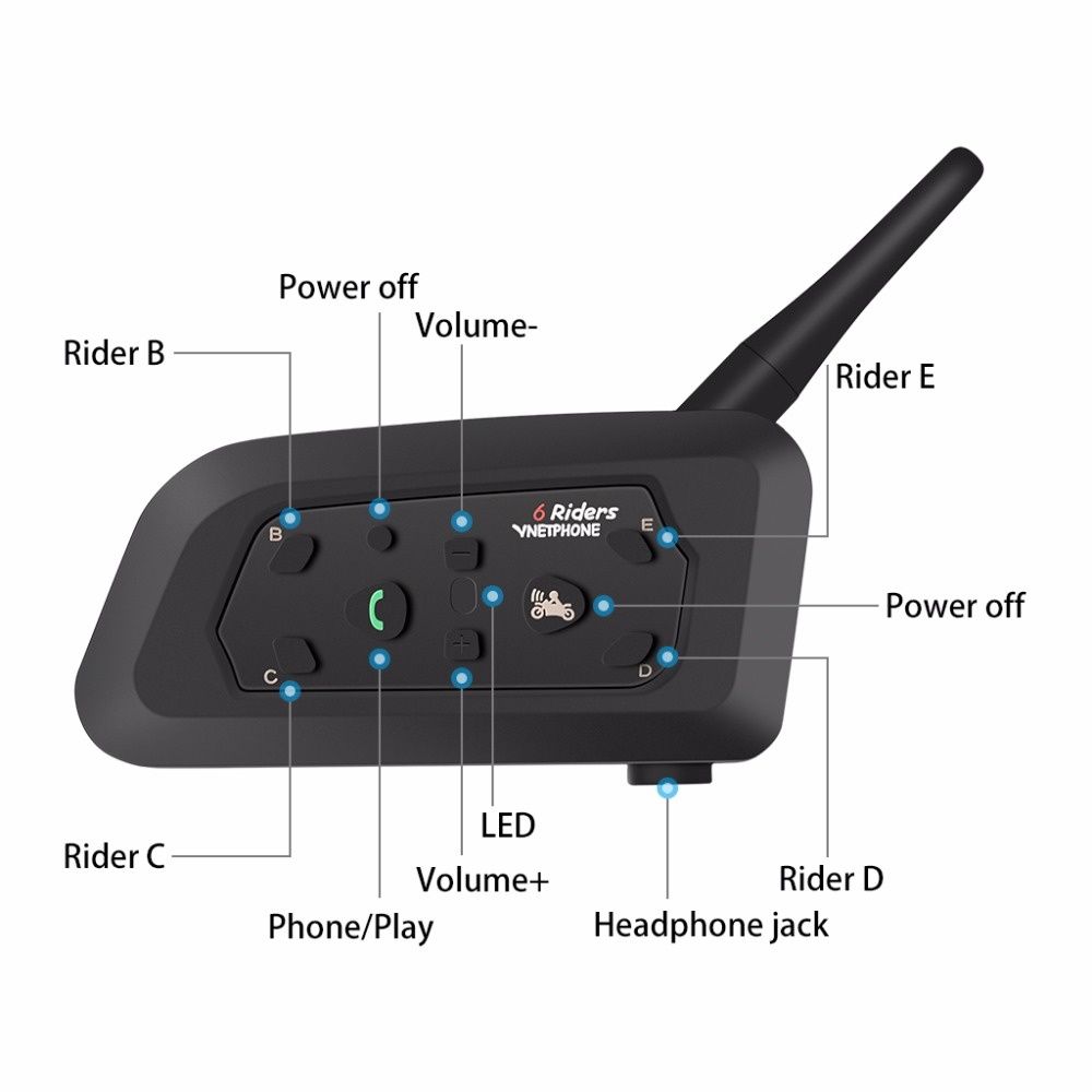 Мотогарнитура  Интерком 1200м Vnetphone V6