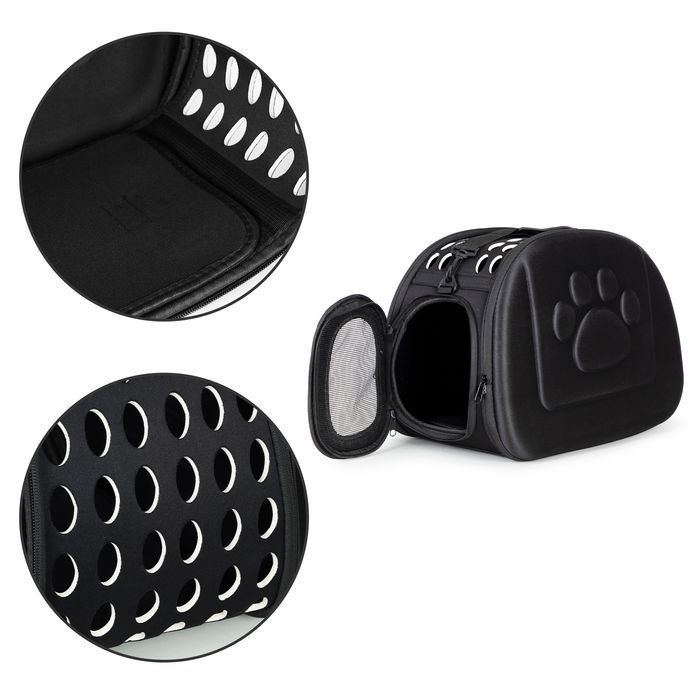 Duży Transporter Dla Kota Psa Torba Podróżna Czarny Petsi