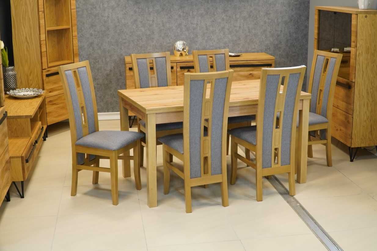 Zestaw stołowy ROZKŁADANY stół + 6 krzeseł