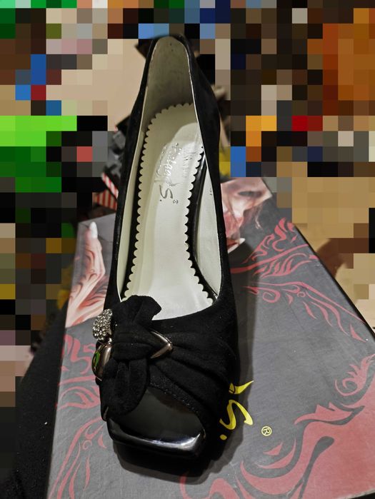 Туфли босоножки новые на каблуке кожа замшевые Helga Германия срочно