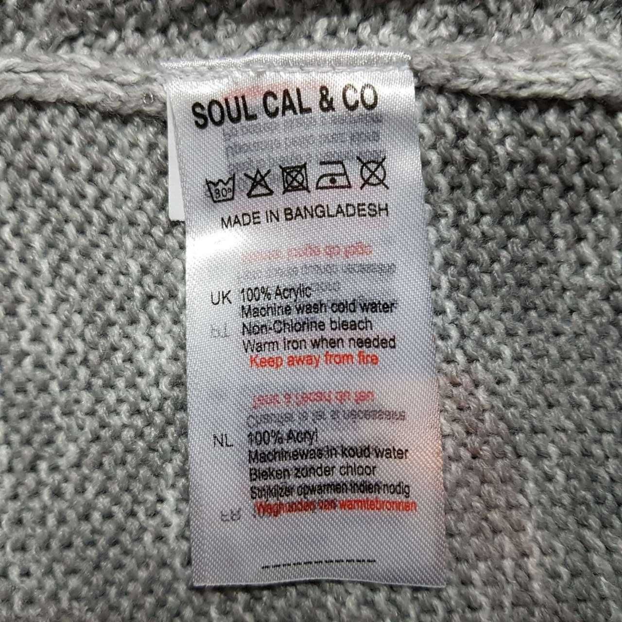 Фирменный мужской джемпер свитер SoulCal Quarter Button Knit из Англии