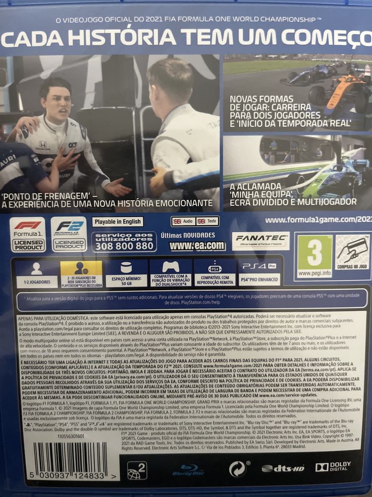 Jogo de formula 1  2021