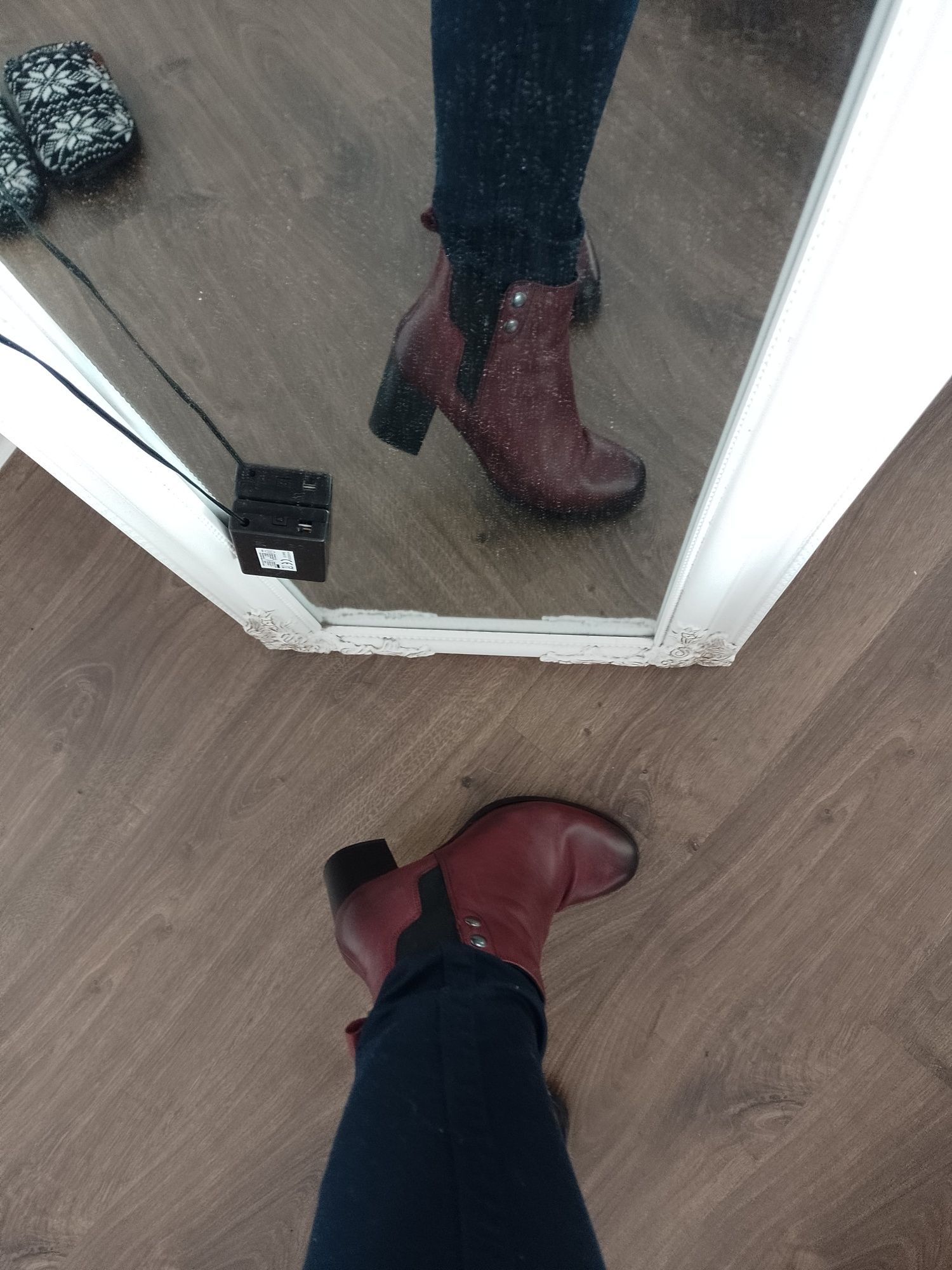 Buty botki na obcasie Lasocki skórzane skóra