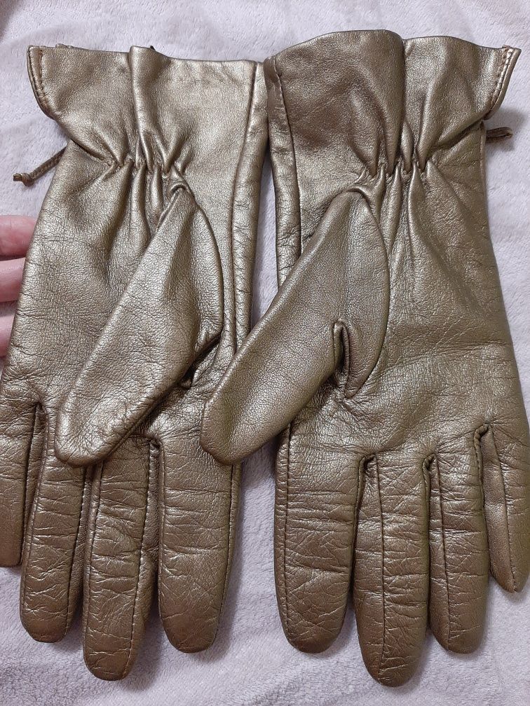 Кожанные перчатки Ralph Lauren