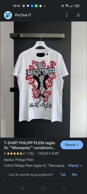 Rzadka bluzka koszulka T-shirt Philipp Plein X Alec Streetwear hiphop