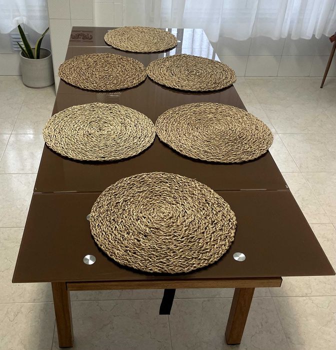 Mesa Extensível 6 lugares - Vidro Temperado