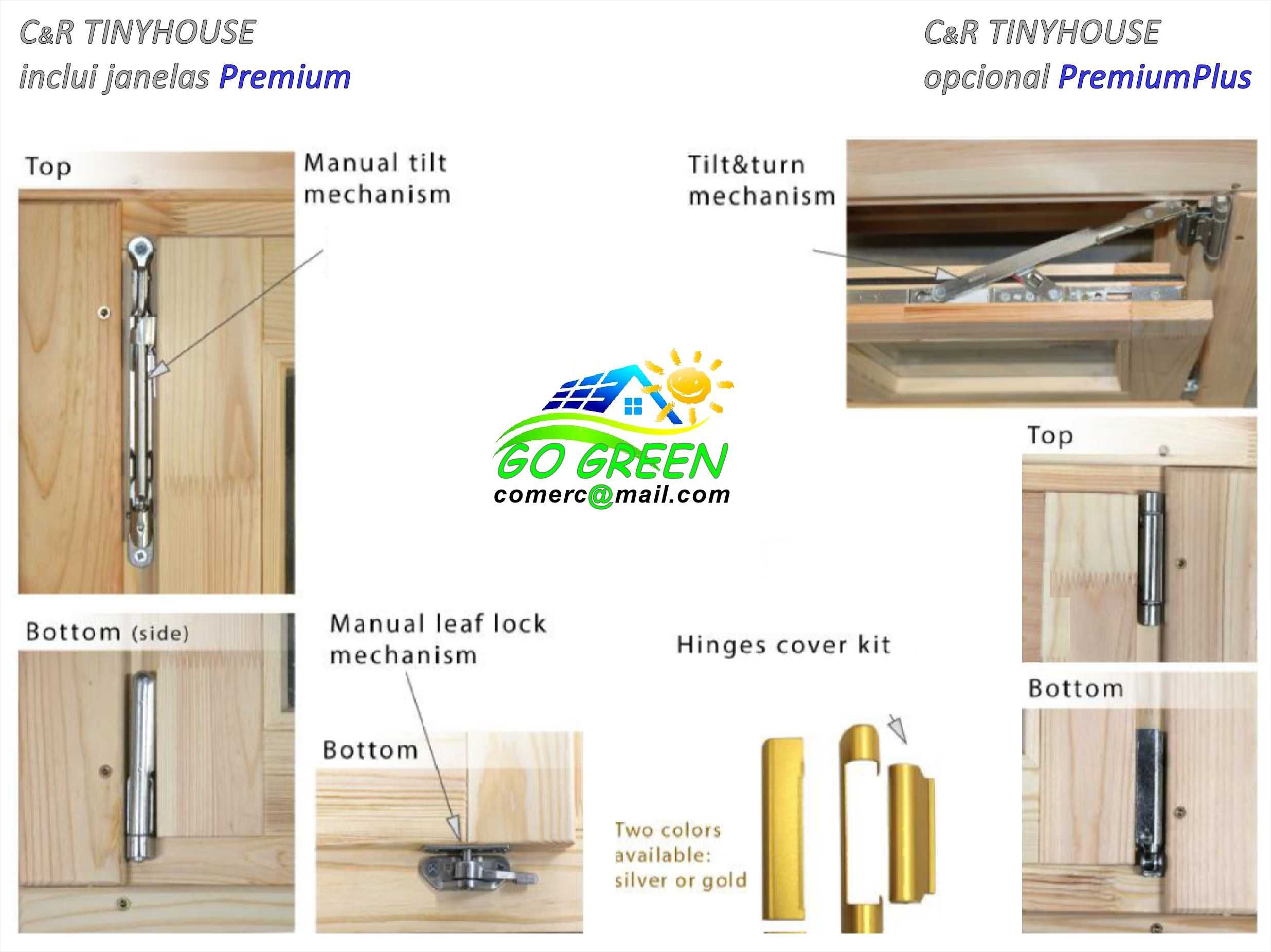 TINY HOUSE C&R Modelo 1 T1 30m² Mezanino PV Solar KIT  Casa de madeira