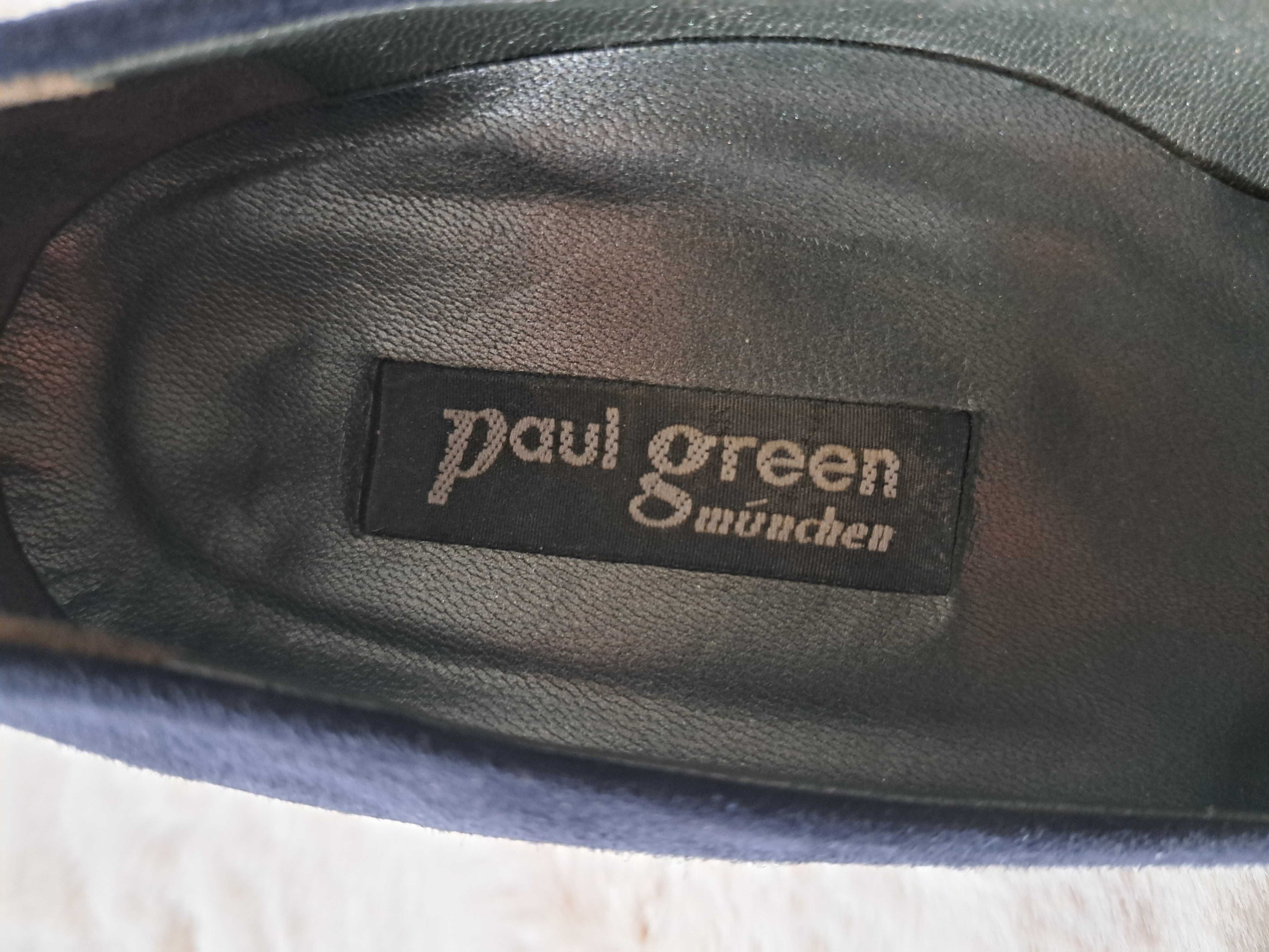 OKAZJA Paul Green buty skórzane 3 i 1/2 obcas, z odsłoniętymi palcami