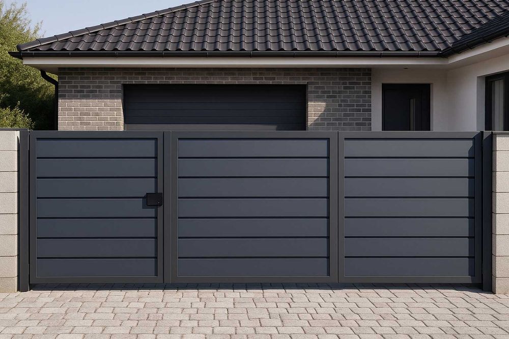 Уличные распашные/откатные ворота жалюзи — производство и доставка