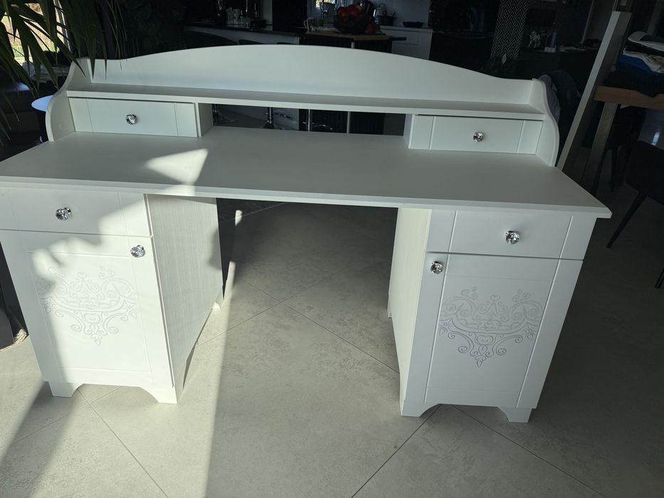 Biurko 150 Boho white z sekretarzykiem  Meblik