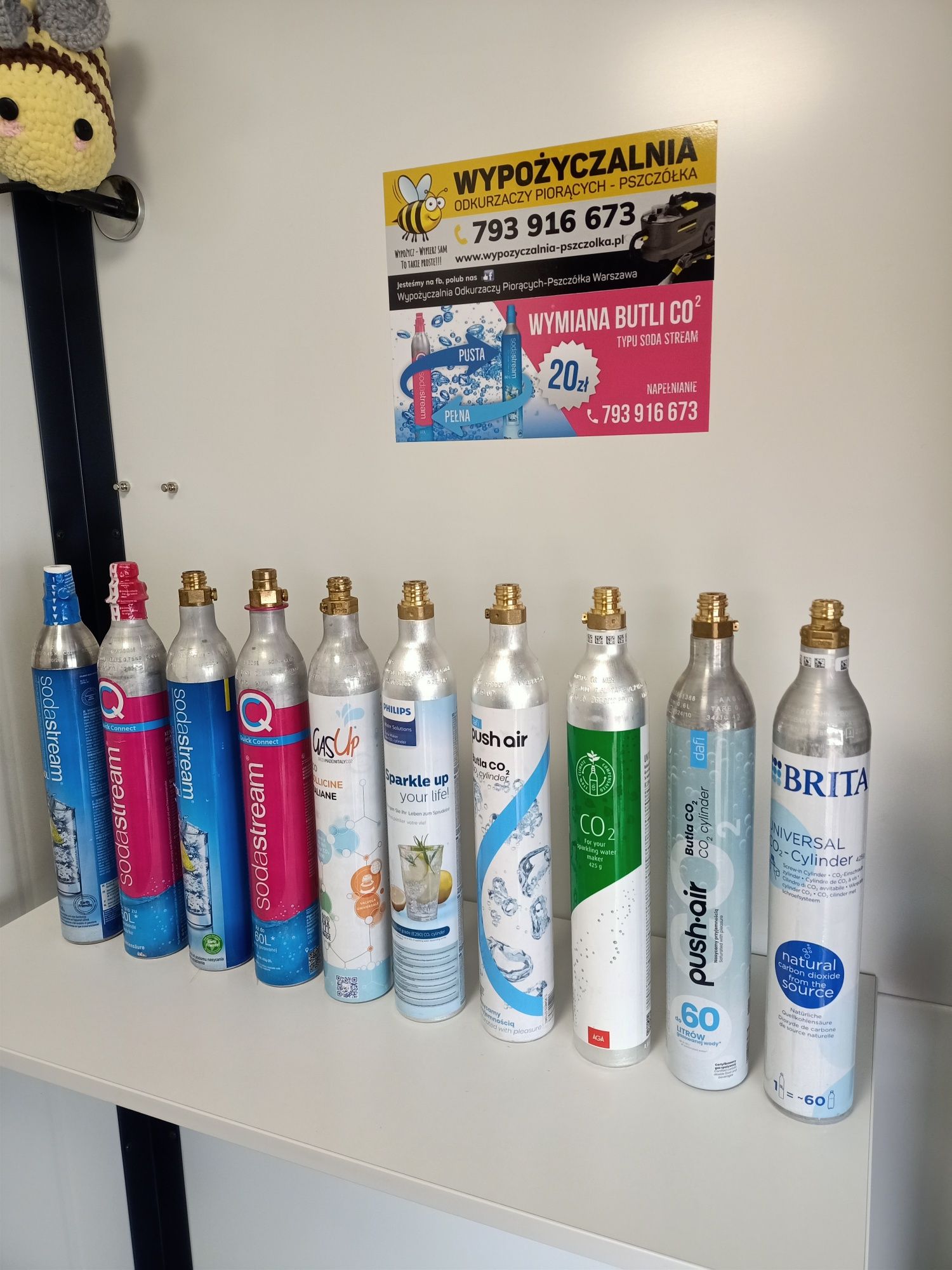 Sodastream Wymiana butli-Nabijanie CO2 Warszawa Wola