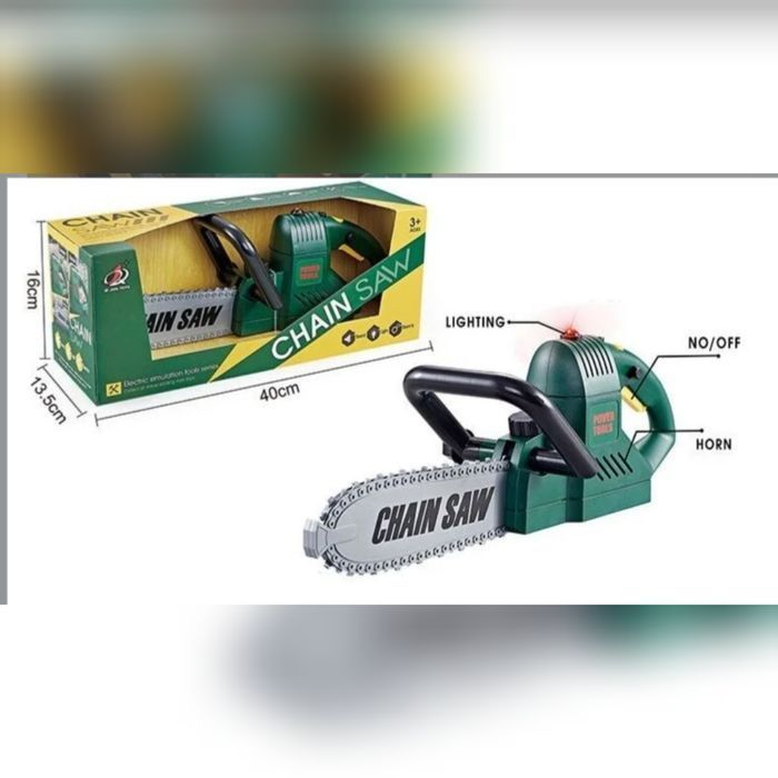 Бензопила іграшка дитячий інструмент звук обертається ланцюг пила