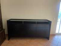 Movel Sala de Jantar - Castanho Escuro/Preto
