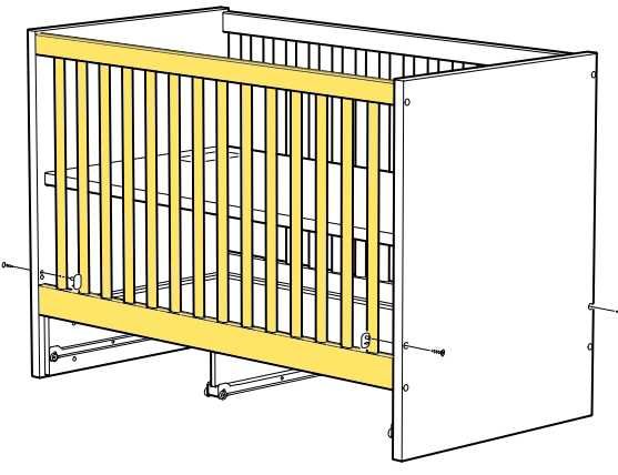 Łóżeczko STUVA + materac VYSSA, IKEA