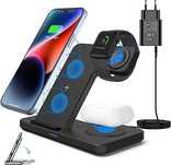 Bezprzewodowa ładowarka 3 w 1 Apple Watch i iPhone czarna