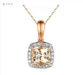 Zawieszka z morganitem i diamentami (P58266 R MR)