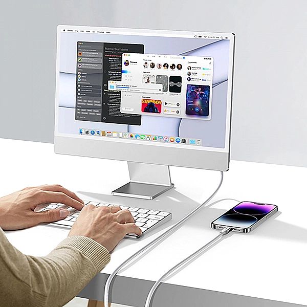 Kabel Ugreen US199, 60163 USB-A / Lightning MFi 2m - srebrny