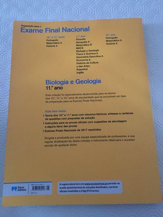 Livro exame nacional 11. ano 2018 Biologia Novo