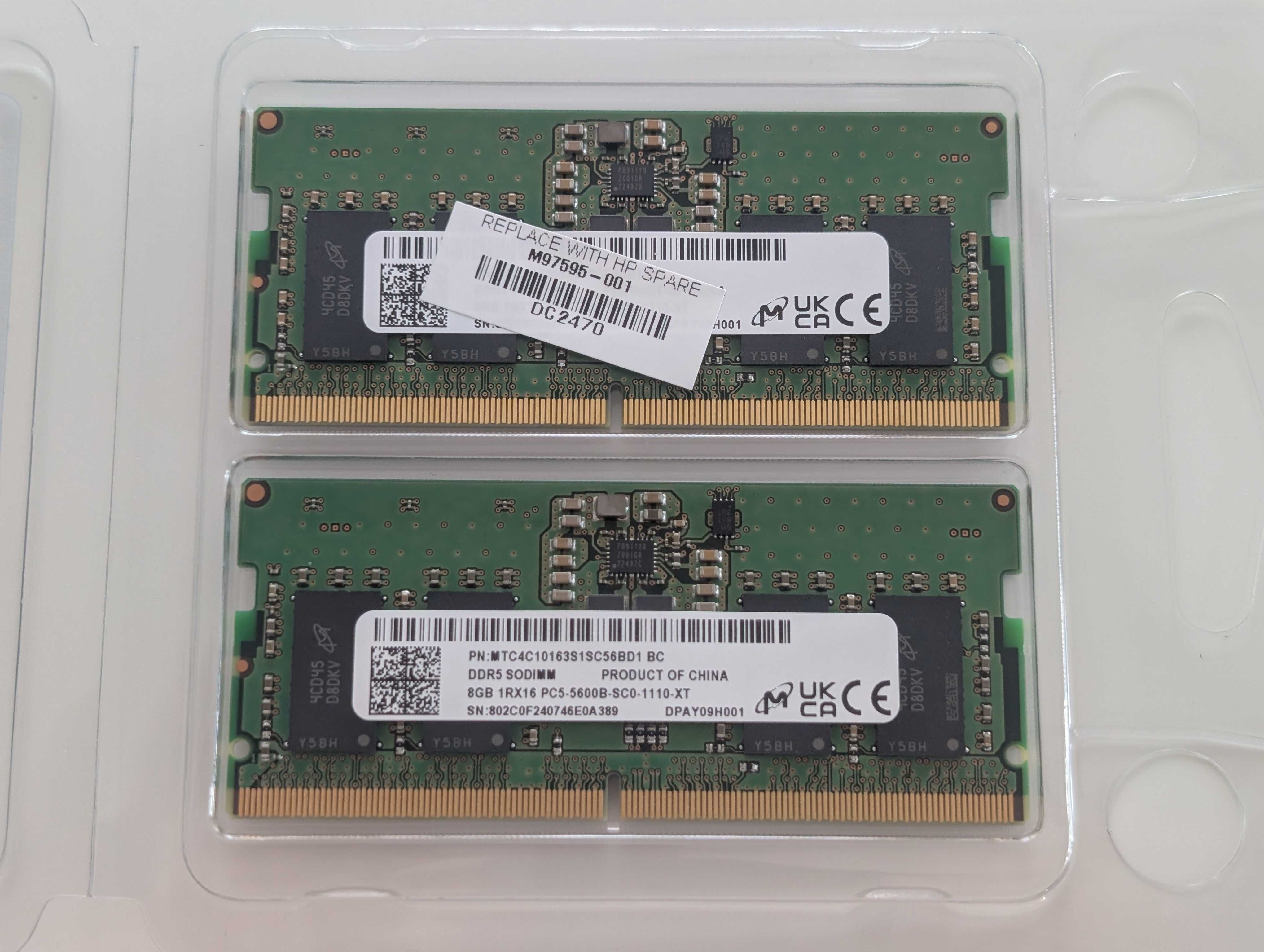 Pamięć RAM | MICRON | 2x8GB | DDR5 | 5600MHz | SODIMM | (do laptopa)