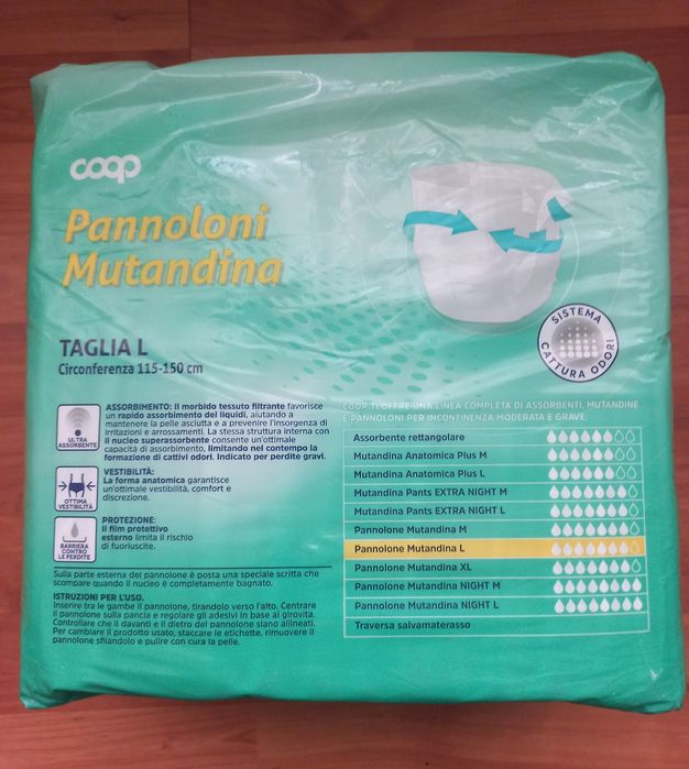 Нові Підгузки для дорослих Coop Pannoloni Mutandi L