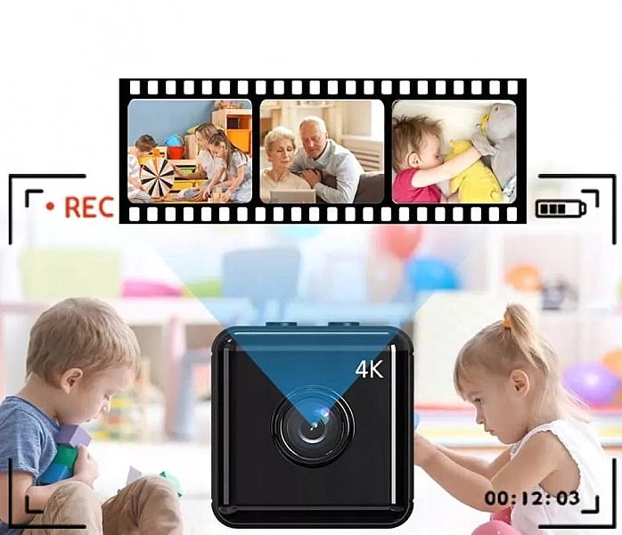 Kamera Szpiegowska Mini Ukryta Wifi 4k Panorama