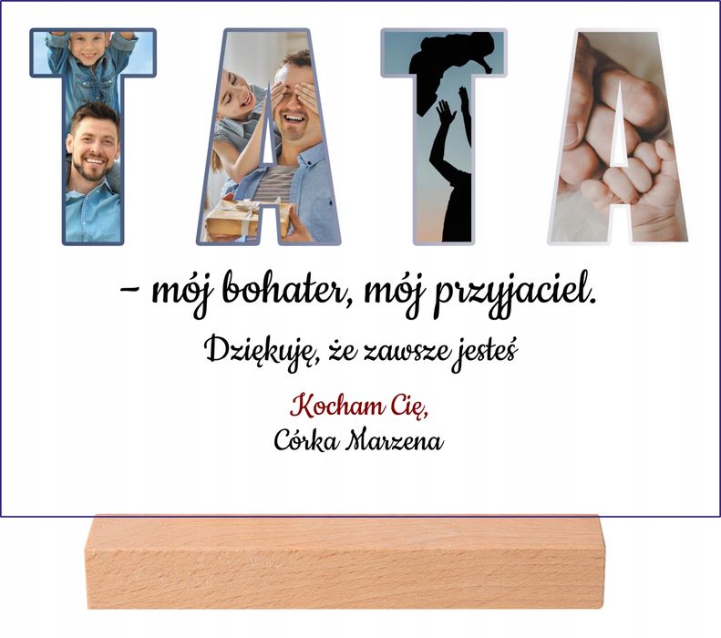 Tabliczka Statuetka Prezent od Dzieci dla Taty Dzień Taty Zdjęcia