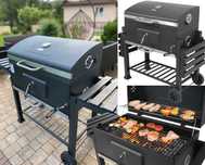 DUŻY GRILL WĘGLOWY Ogrodowy BBQ Regulowany 159cm 35KG