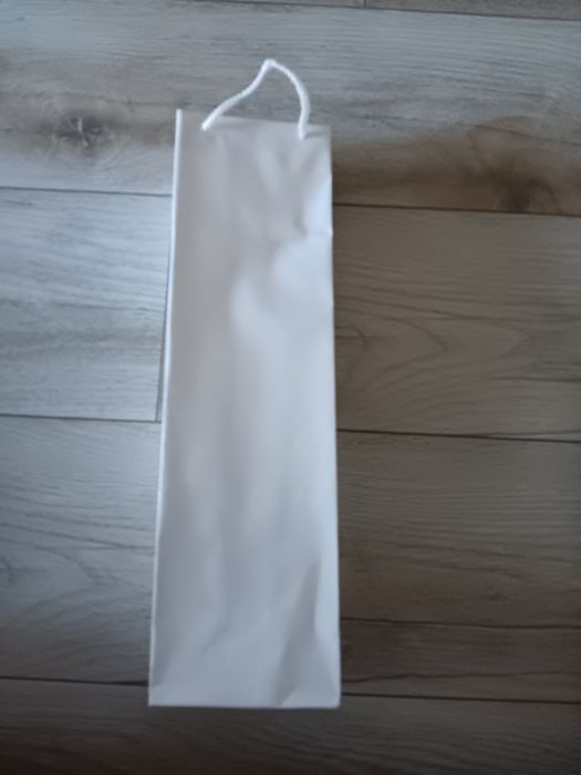 Torba prezentowa na alkohol biała laminowana