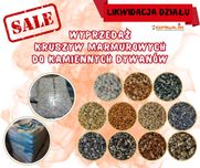 WYPRZEDAŻ kruszywa marmurowe do kamiennych dywanów 4-7mm PROMOCJA 25KG