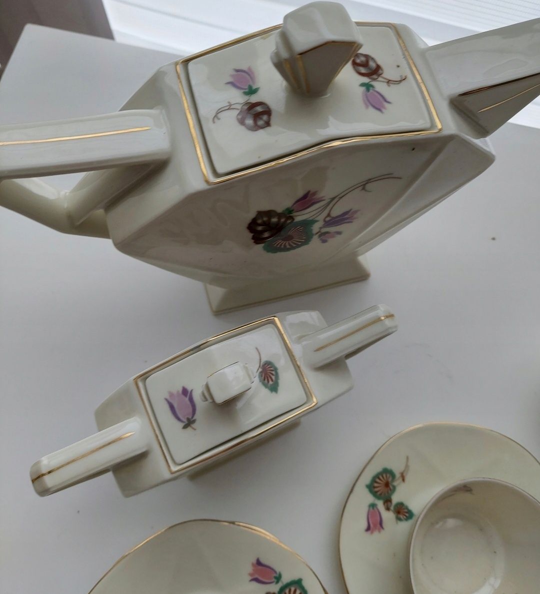 Art deco porcelana,  zestaw kawowy