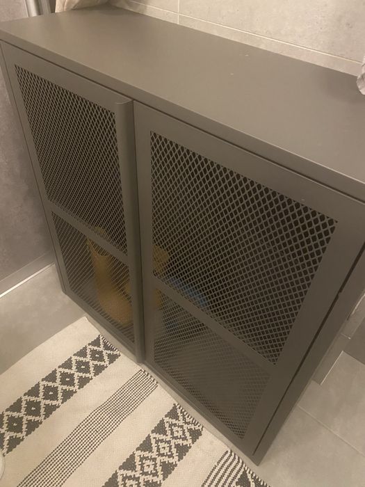 Szafka ikea ivar metalowa siatka szara antracyt