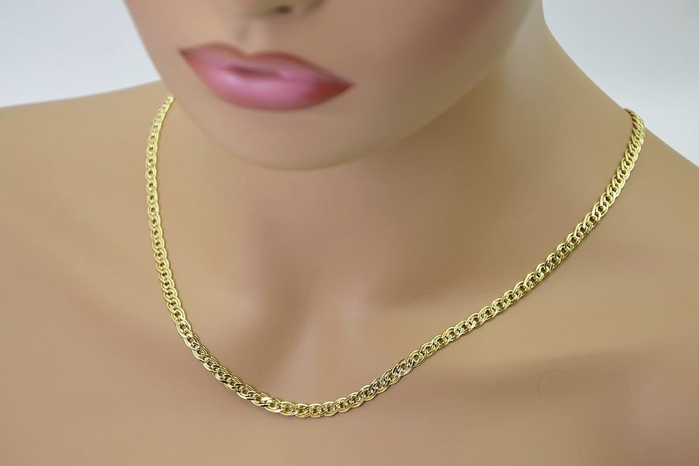 Złoty łańcuszek 14k 585 włoski Monaliza Nona diament cc002 W