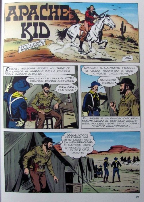 Livro Tex original em Italiano e a cores: Apache Kid