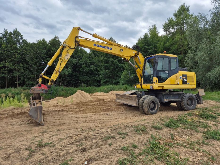 Komatsu PW 160  ROK 2008  Koparka Komatsu KLIMA  Pw 160 Rok 2009 koparko ładowarka
