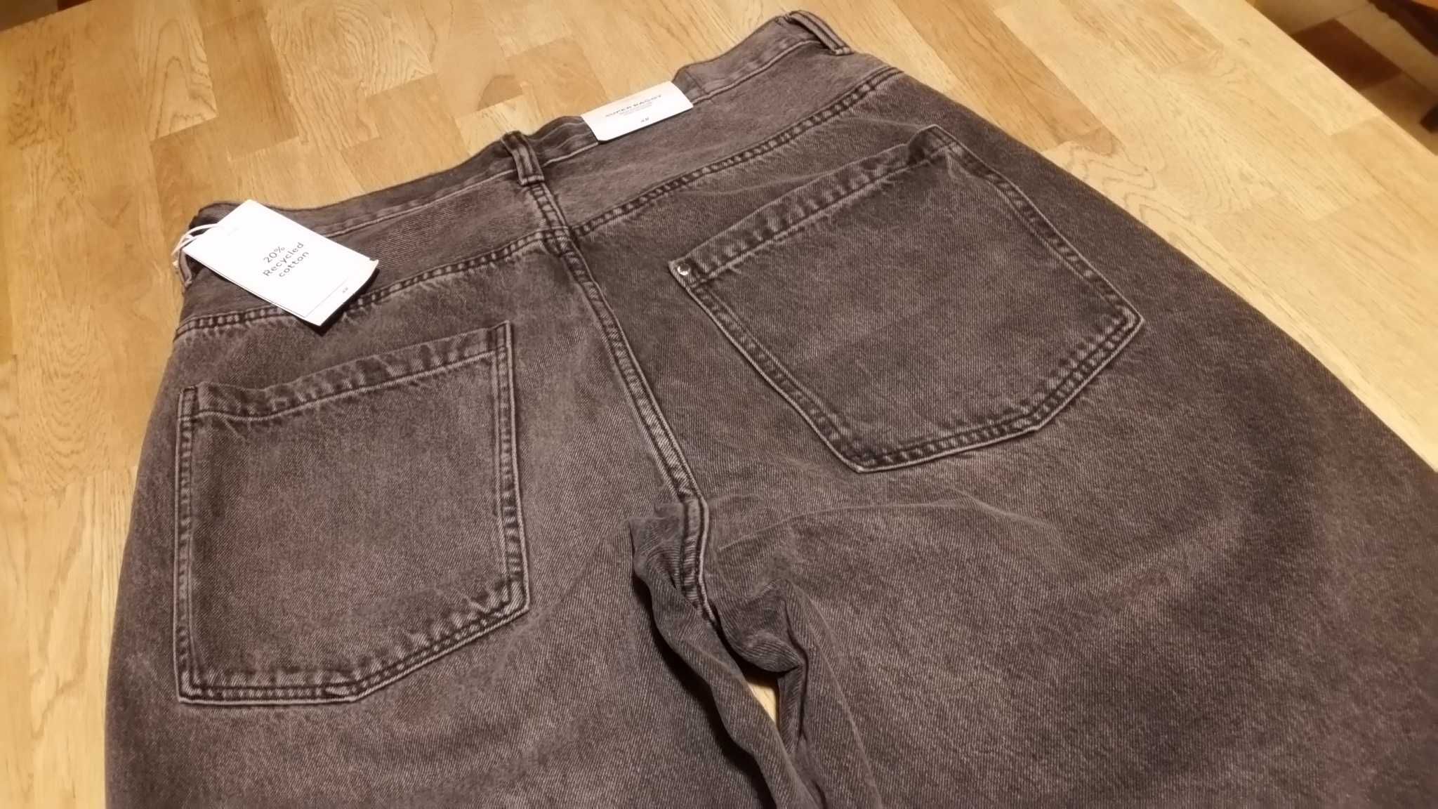 y2k Baggy H&M r.42/44/46 szerokie W34 L32 szare 46 w33 w32 l34 vintage