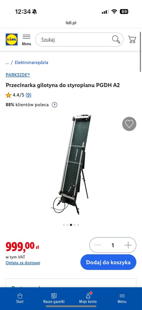 przycinarka do styropianu gilotyna Parkside