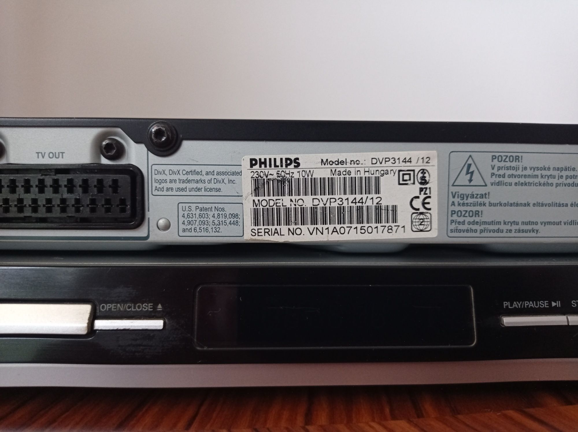 Odtwarzacz DVD PHILIPS DVP 3144/12 plus pilot