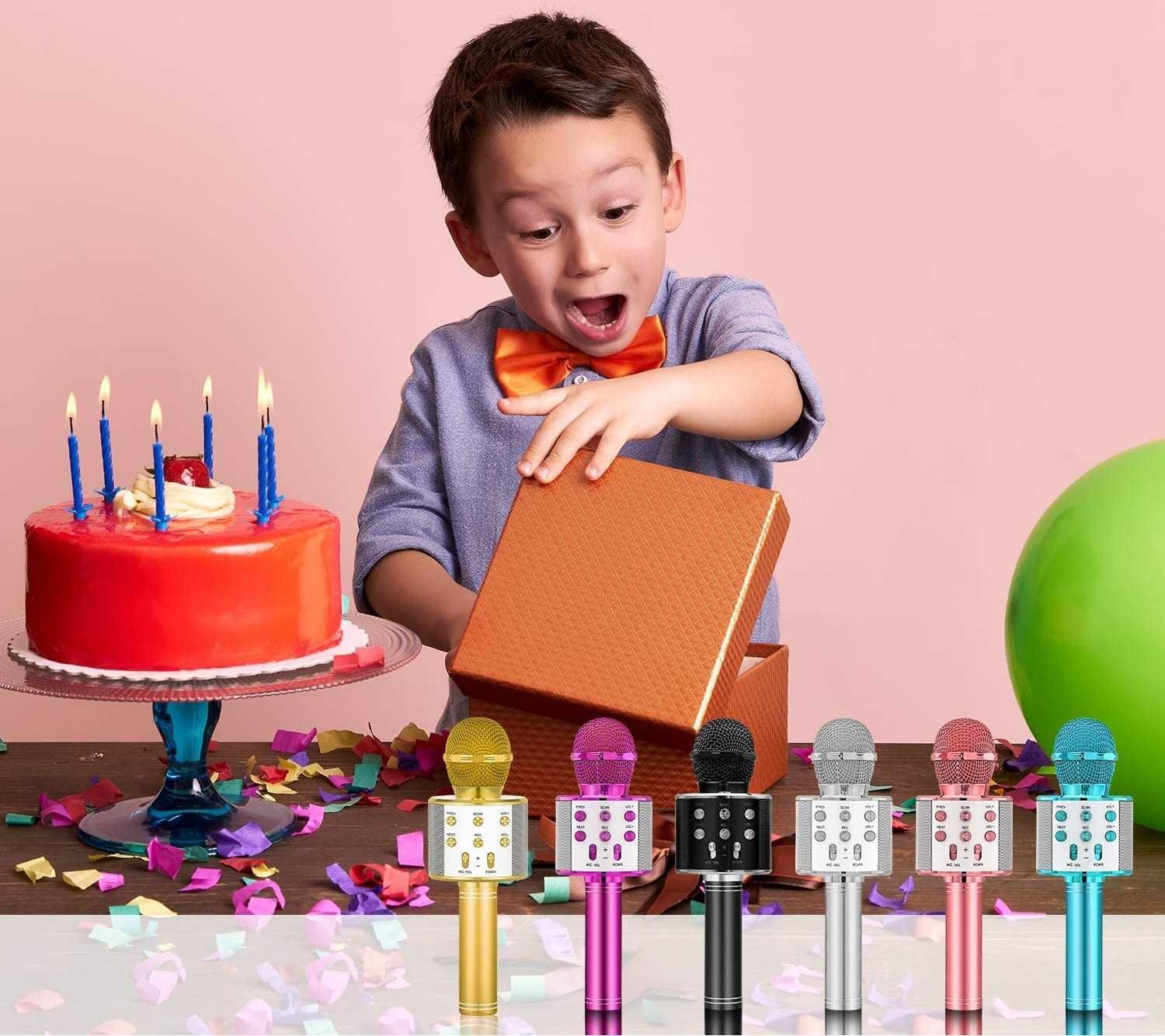 MIKROFON Bezprzewodowy Karaoke Dla Dzieci Głośnik BLUETOOTH +Kabel USB