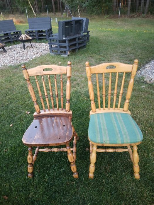 Krzesło drewniane PRL