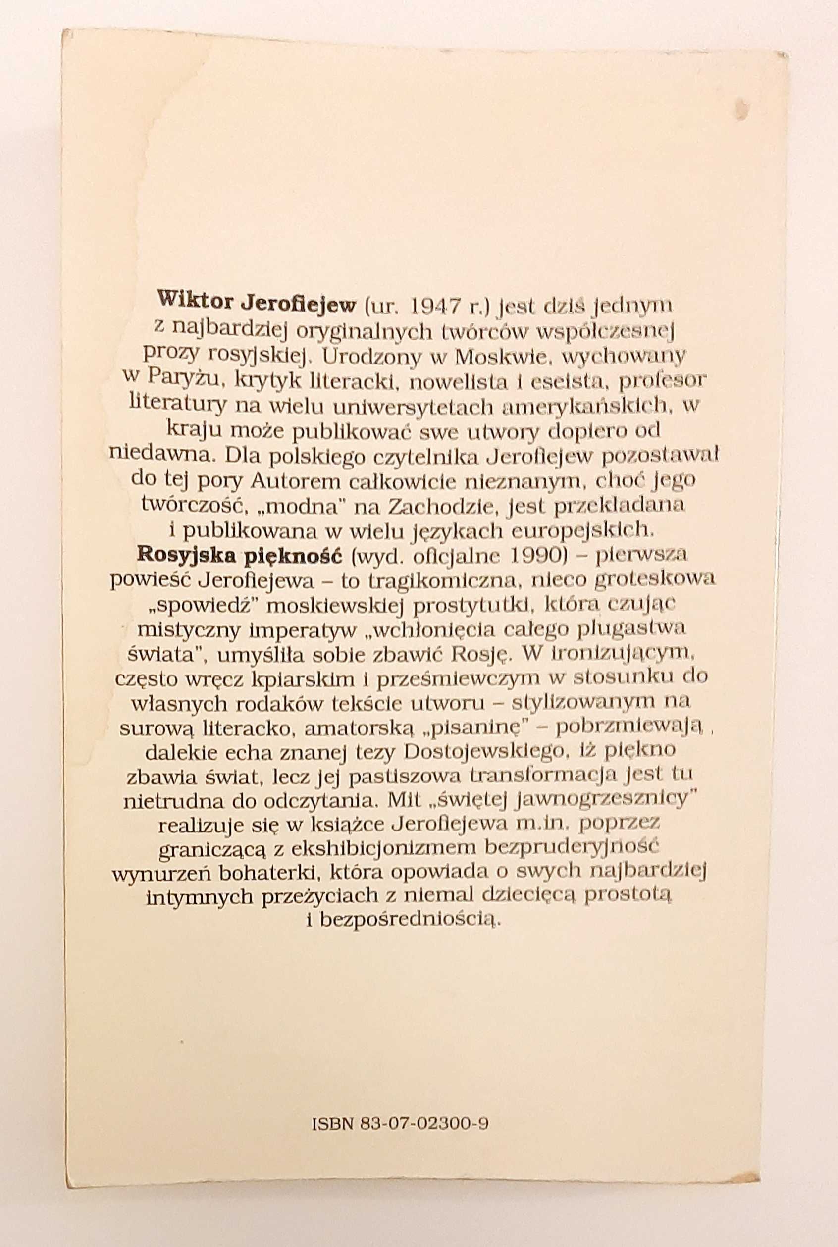 Wiktor Jerofiejew, Rosyjska piękność