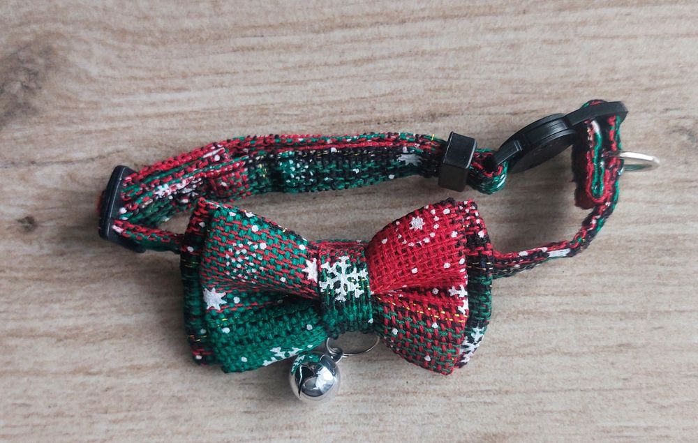 Świąteczna obroża dla kota